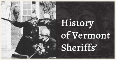 vermont sheriff deptartment hostories